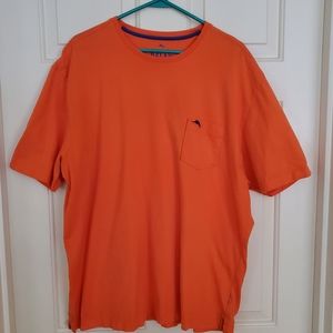 Tommy Bahama Men's Relax Short Sleeve Orange Pima Cotton Teeshirt Size XXL